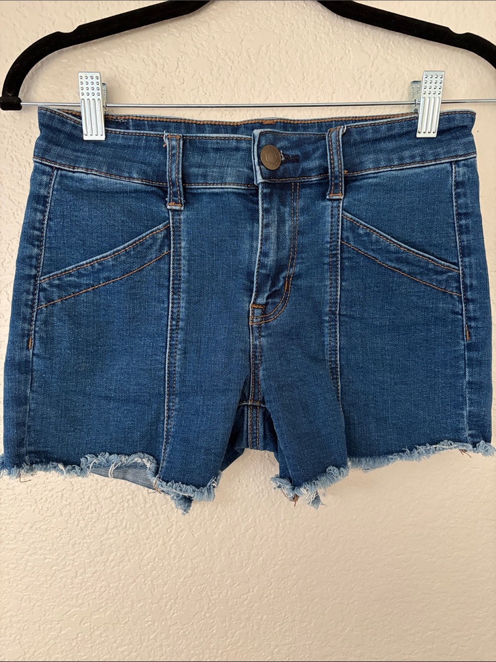 American Eagle Outfitters Dark Blue Denim Cutoff Shorts